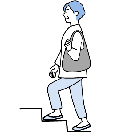 階段で移動のイメージ